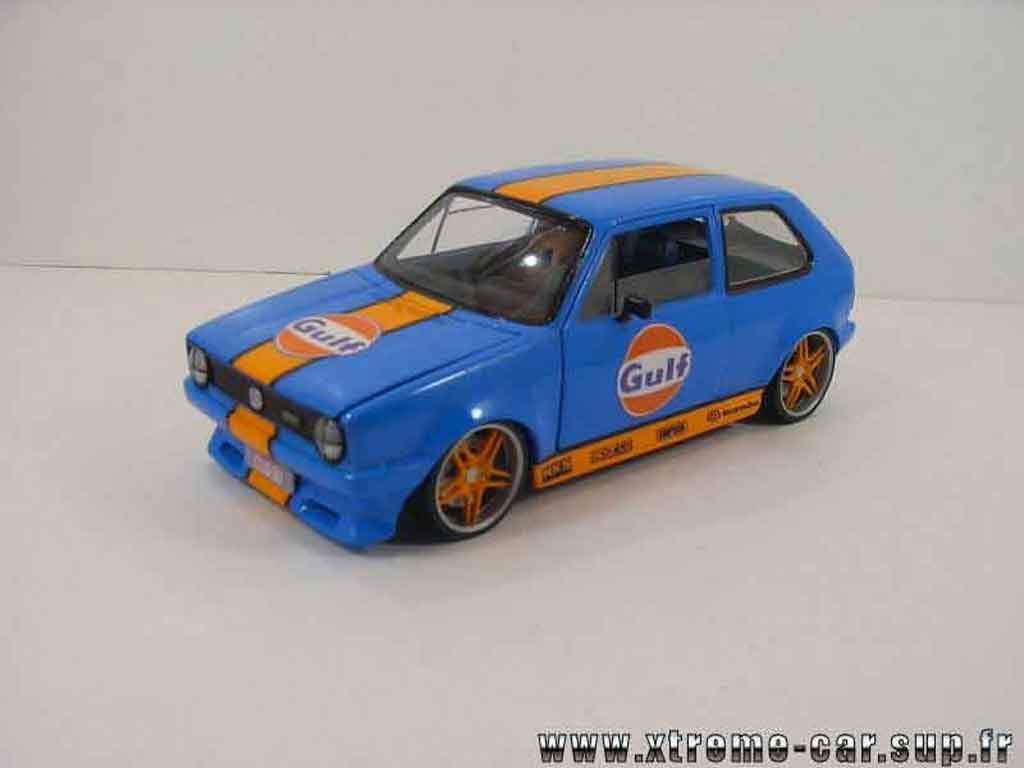 Volkswagen Golf 1 GTI 1/18 Solido 1 GTI gulf blu modellino in miniatura