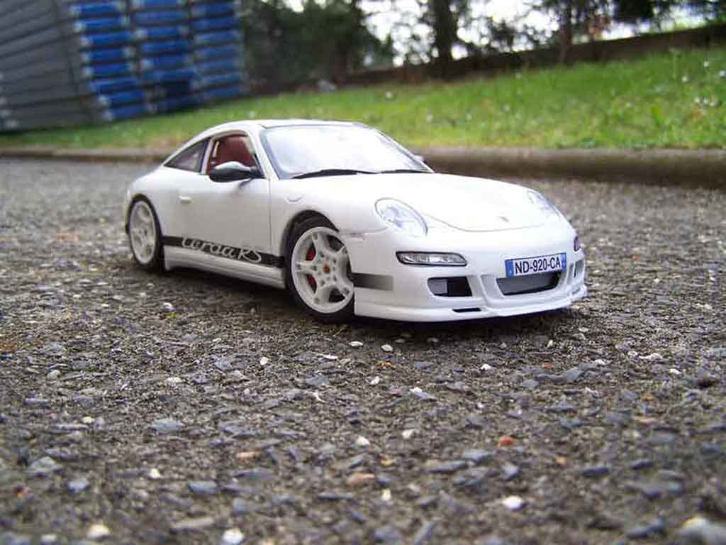 Porsche 997 Targa 1/18 Norev Carrera rs Targa bianco tuning modellino in miniatura