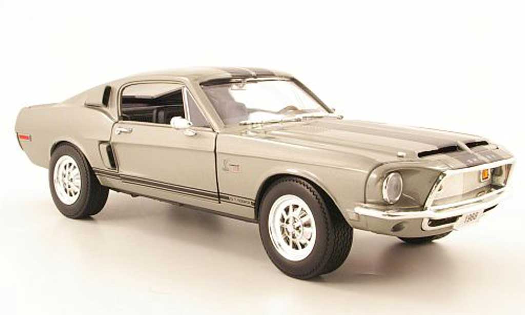 Shelby GT 500 1/18 Yat Ming kr grigio 1968 modellino in miniatura