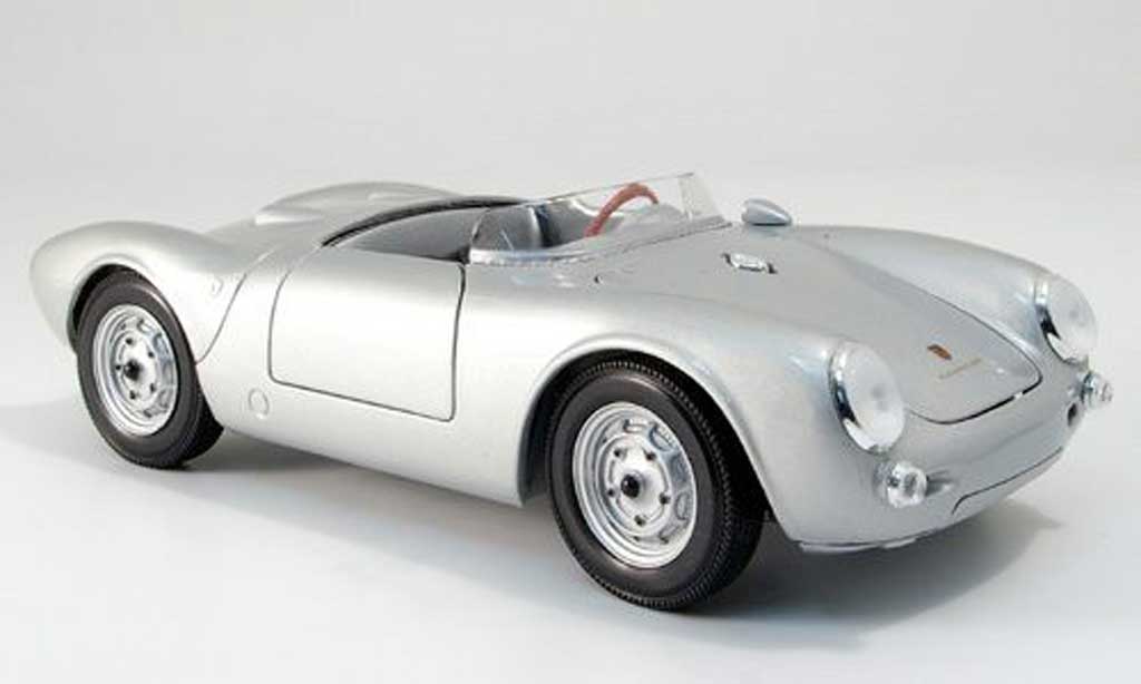 Porsche 550 1/18 Maisto a spyder grigio modellino in miniatura
