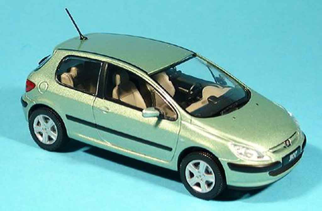 Peugeot 307 1/43 Norev XT grun 3 portes modellino in miniatura