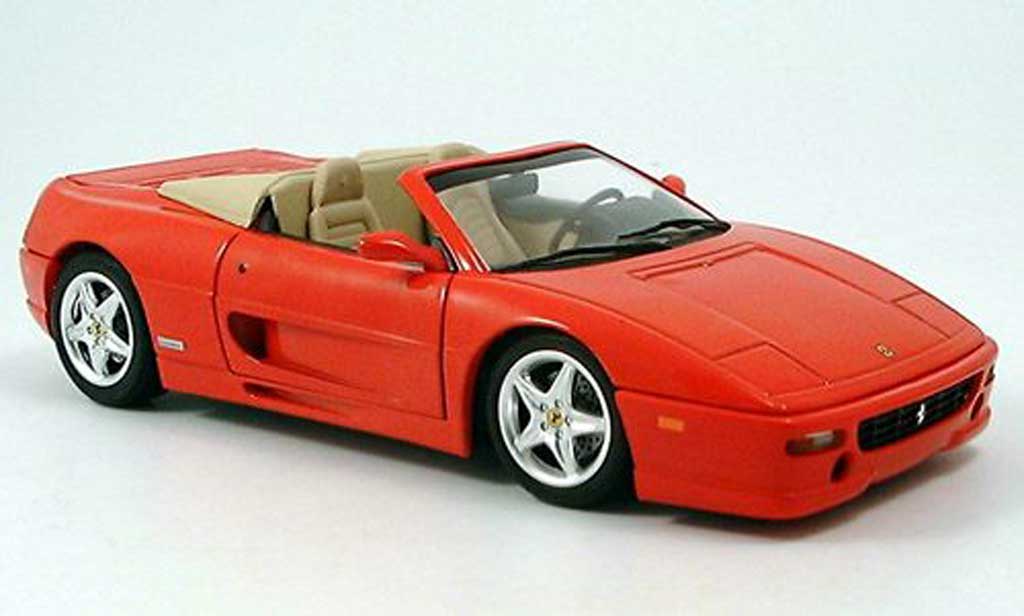 Ferrari F355 Spider 1/18 Hot Wheels Spider rosso 1995 modellino in miniatura
