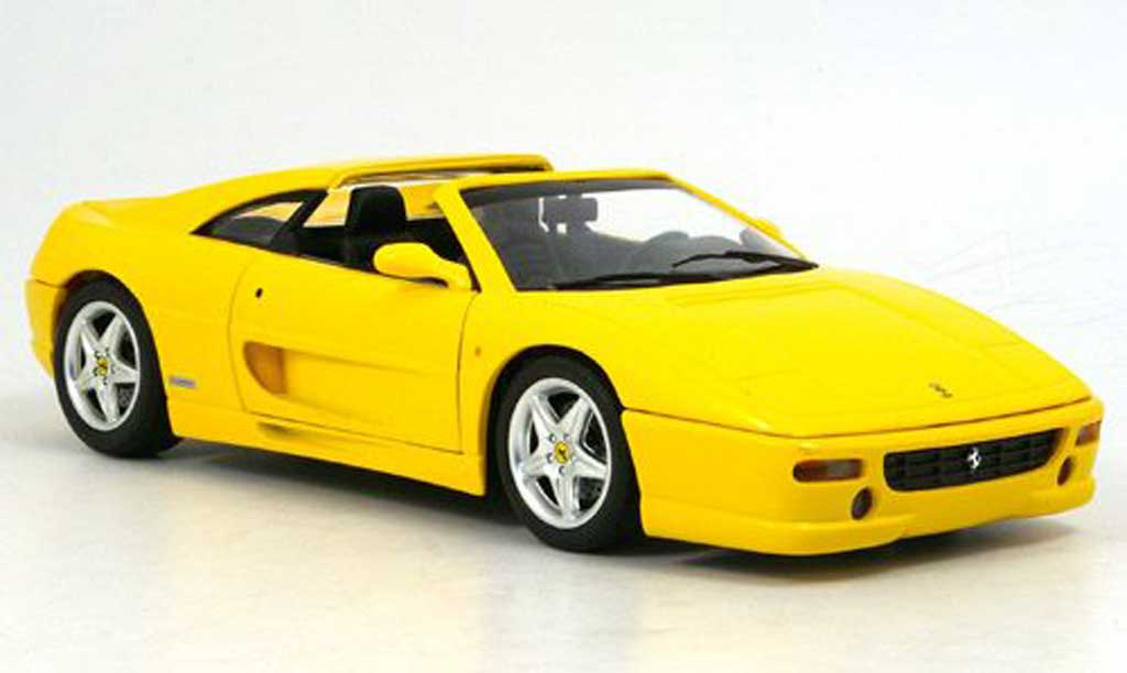 Ferrari F355 Berlinetta 1/18 Hot Wheels Berlinetta gts giallo 1995 modellino in miniatura