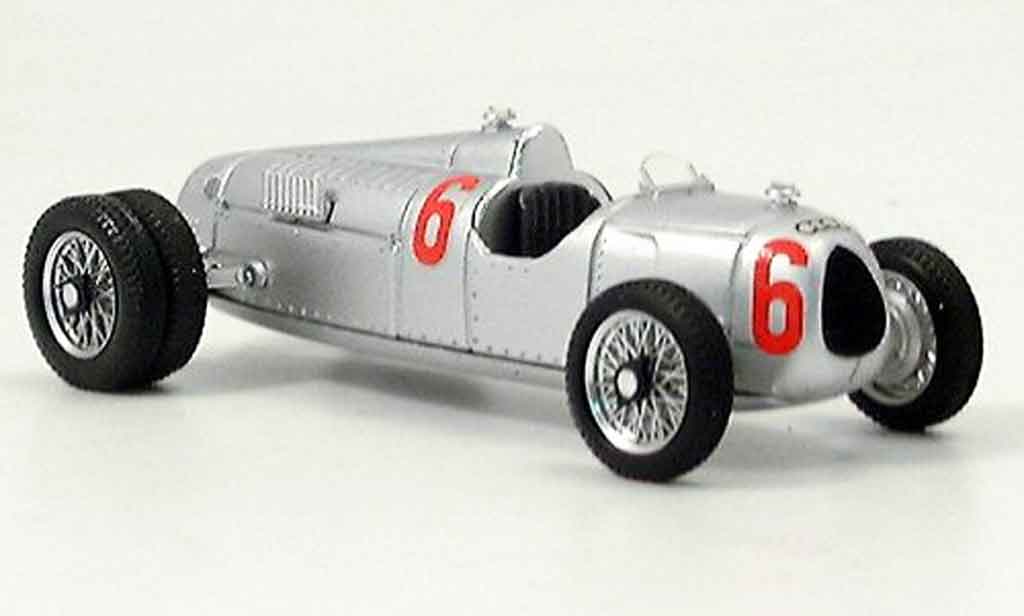 Auto Union Typ C 1/43 Brumm 12 cil. Route gemellate 1936 modellino in miniatura