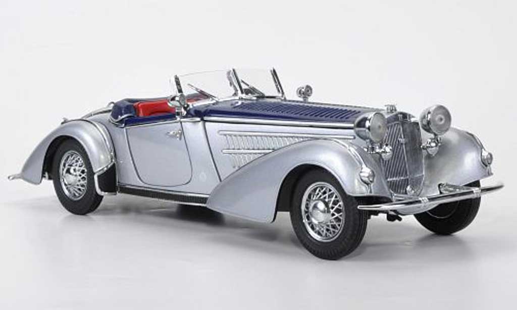 Horch 855 1/18 Sun Star Roadster grigio metallisee/ blu 1939 modellino in miniatura