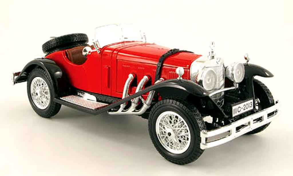 Mercedes SSK 1/18 Burago rosso nero modellino in miniatura