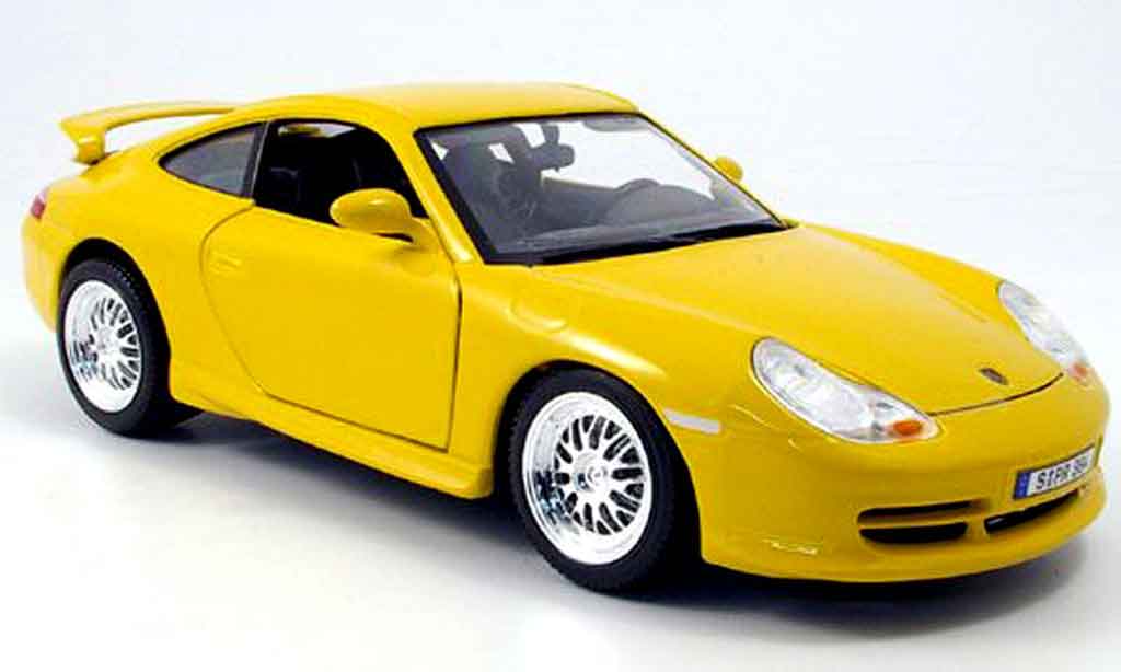 Porsche 996 GT3 1/18 Burago GT3 giallo strassenversion modellino in miniatura