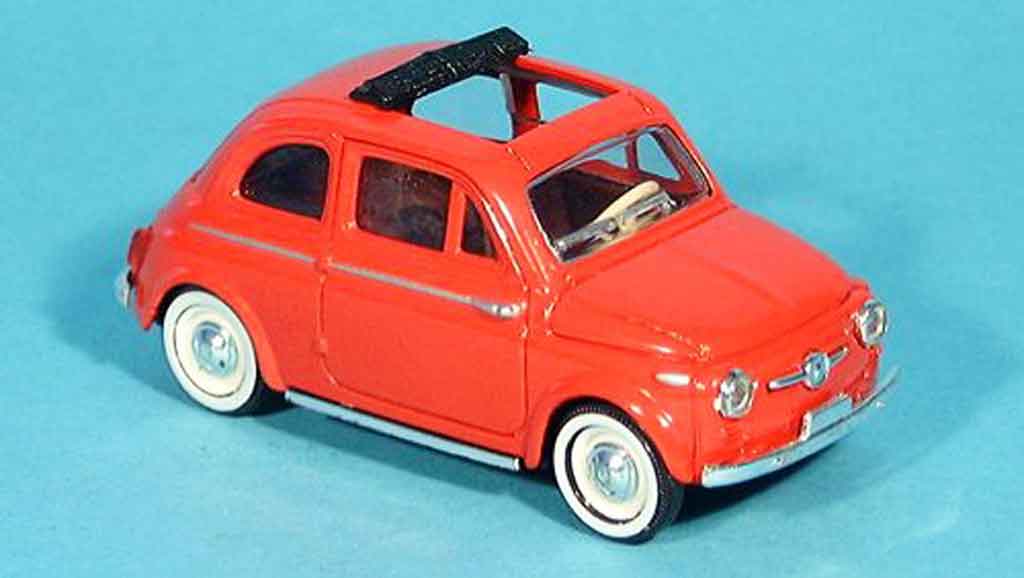 Fiat 500 1/43 Solido rosso offen 1957 modellino in miniatura