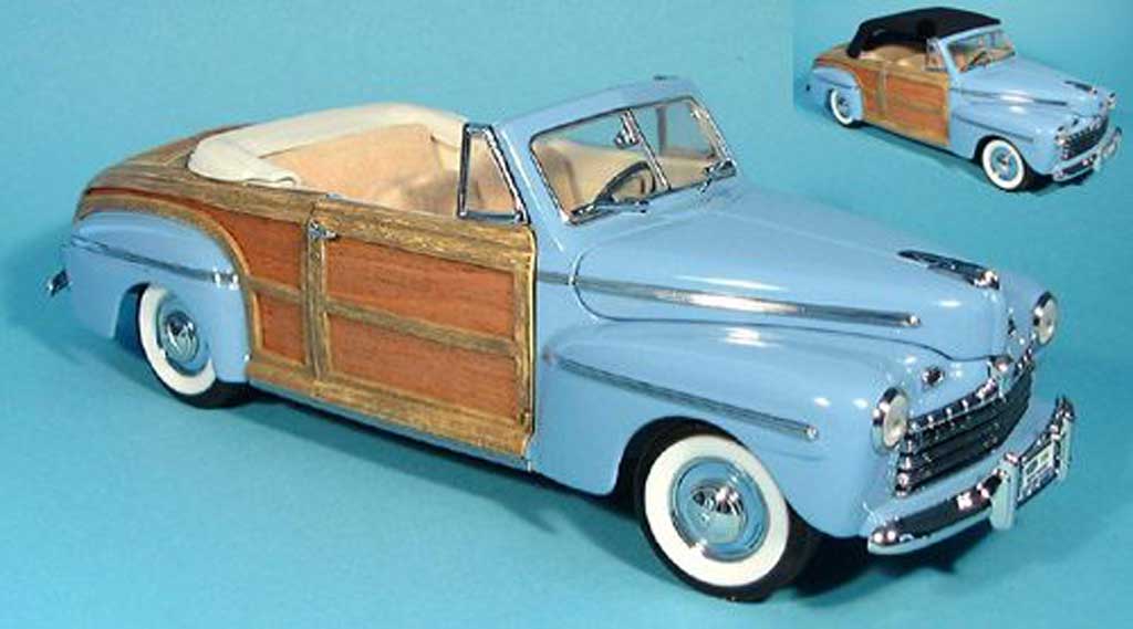 Ford Sportsman 1/18 Yat Ming blu avec stoffdach zum auswechseln 1946 modellino in miniatura