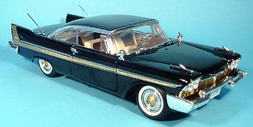 Plymouth Fury 1/18 Motormax nero 1958 modellino in miniatura