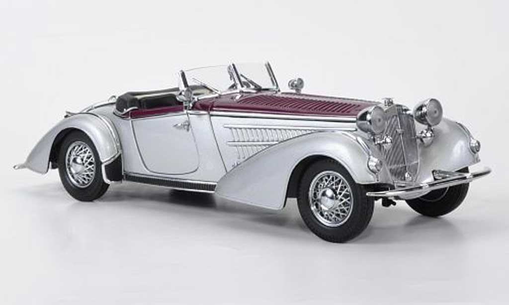 Horch 855 1/18 Sun Star Roadster grigio metallisee/weinrosso 1939 modellino in miniatura