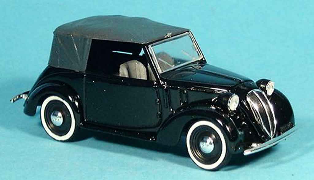 Fiat 1100 1937 1/43 Brumm 1937 Cabriolet (508 C) nero modellino in miniatura