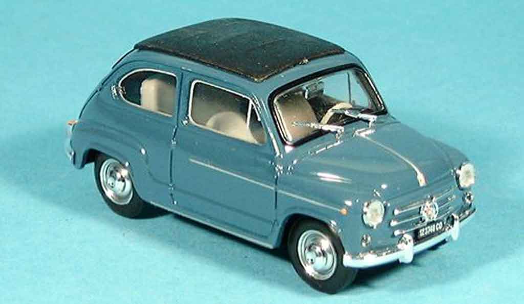 Fiat 600 1/43 Brumm D geschlossen blugrigio 1960 modellino in miniatura