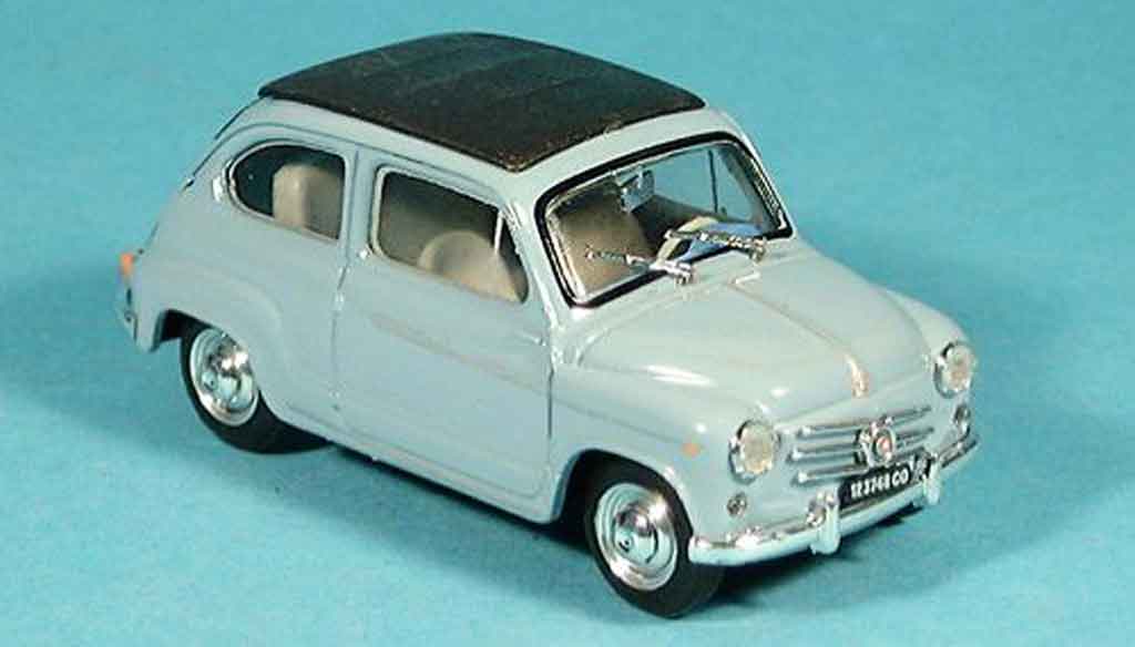 Fiat 600 1/43 Brumm D geschlossen blu 1960 modellino in miniatura