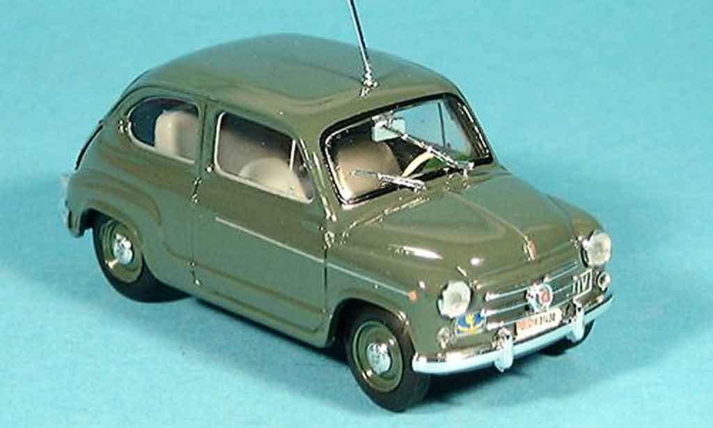Fiat 600 1/43 Brumm D police Zivilstreife 1960 modellino in miniatura