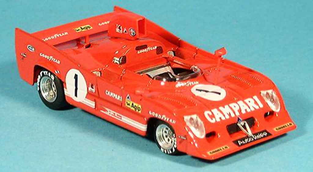 Alfa Romeo 33.3 1975 1/43 Brumm 1975 tt 12 no.1 merzario ickx zweiter 1000 km spa 1975 modellino in miniatura