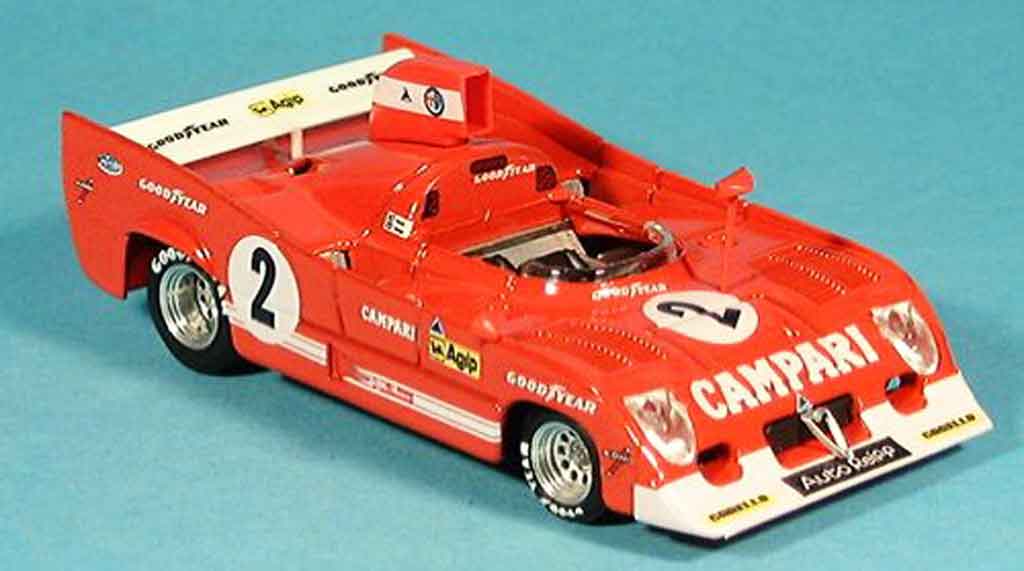 Alfa Romeo 33.3 1975 1/43 Brumm 1975 tt 12 no.2 pescarolo bell sieger 1000 km spa modellino in miniatura