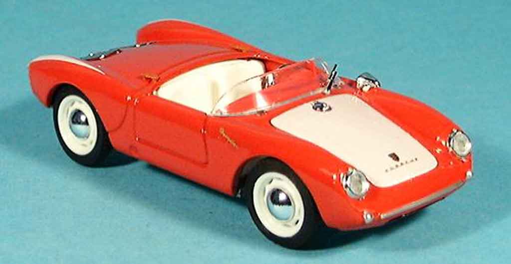Porsche 550 1954 1/43 Brumm 1954 rosso bianco Strassenversion modellino in miniatura