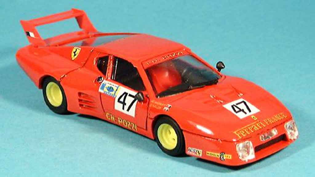 Ferrari 512 BB 1/43 Brumm BB pozzi francia. le mans 1981 modellino in miniatura
