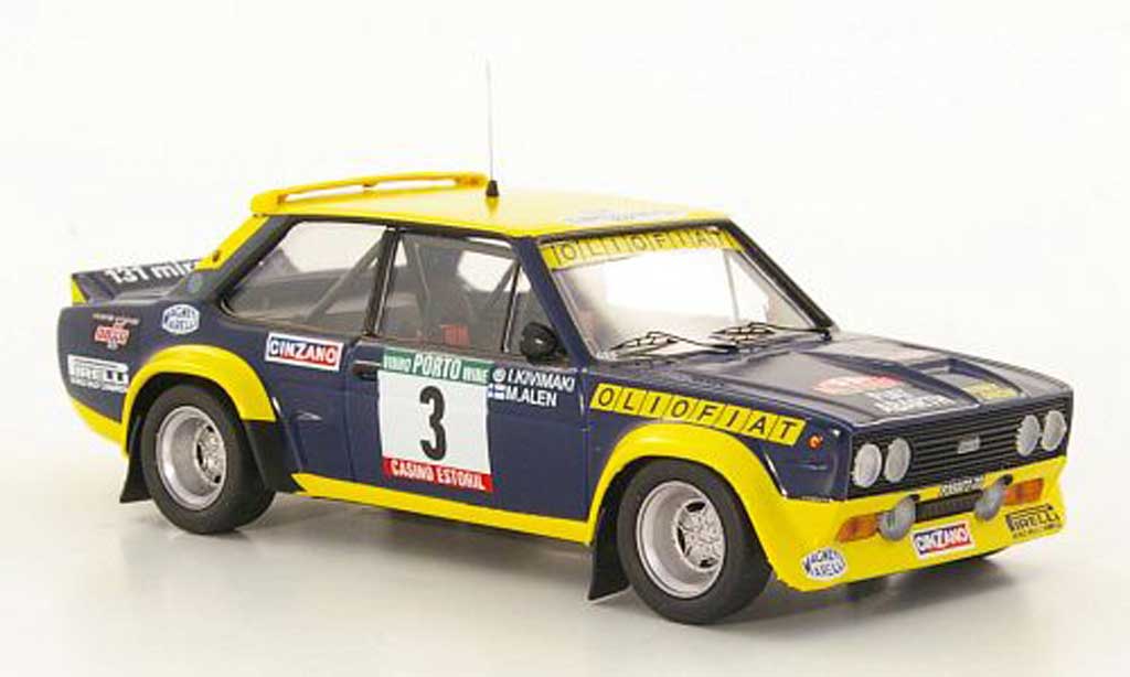 Fiat 131 Abarth 1/43 Trofeu Abarth No.3 Olio M.Alen / I.Kivimaki Rally Portugal 1977 modellino in miniatura