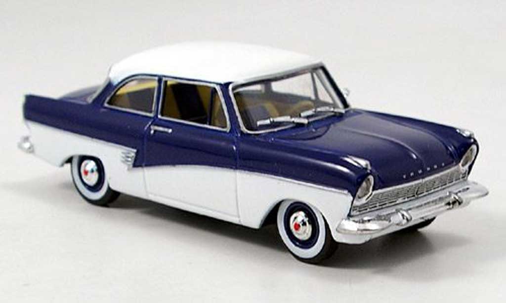 Ford Taunus 1957 1/43 Solido 1957 17 M (P2) bianco/blu modellino in miniatura