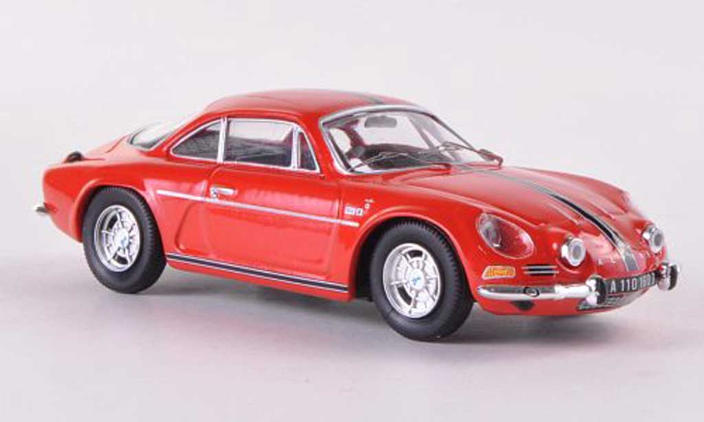 Alpine A110 1/43 Trofeu 1600 S rosso mit Streifen modellino in miniatura