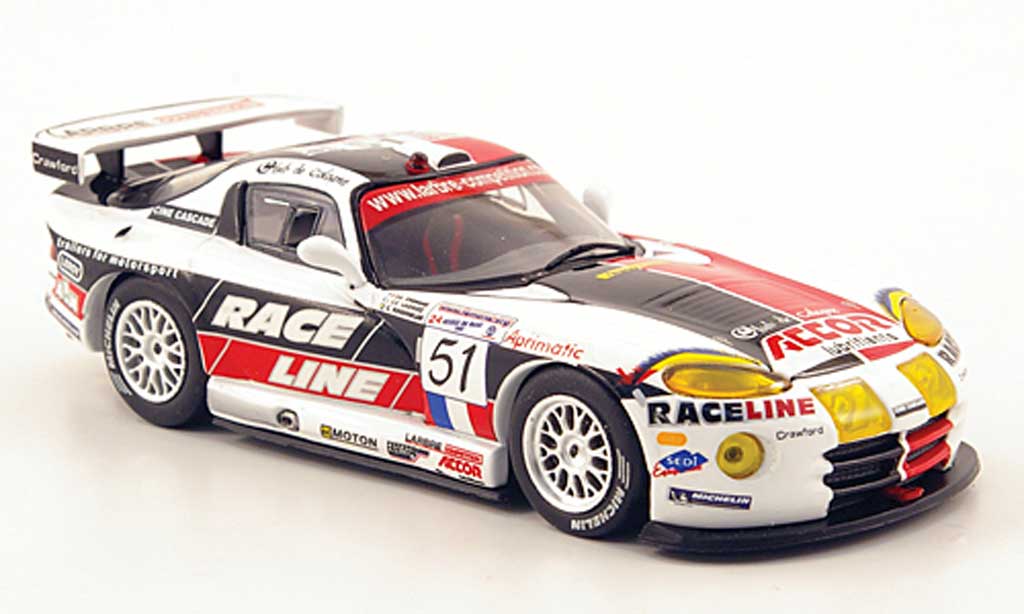 Dodge Viper 1/43 IXO No.51 Larbre Competition 24h Le Mans 2002 modellino in miniatura