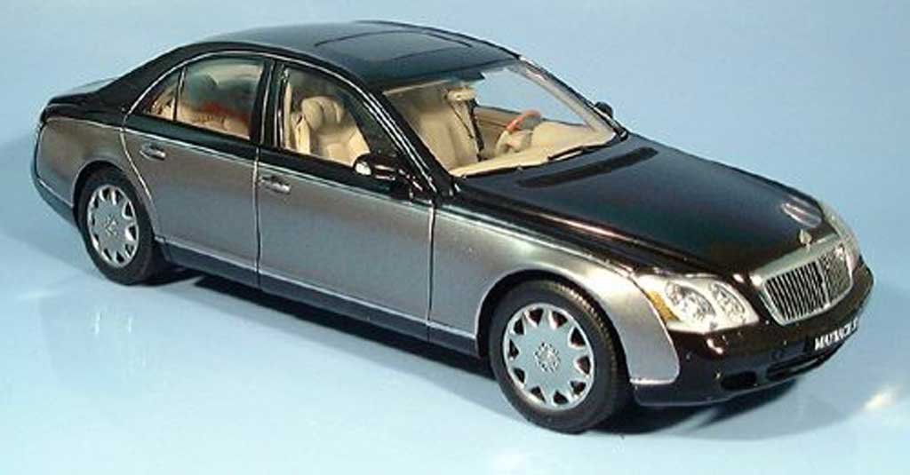 Maybach 57 1/18 Autoart swb nero / grigio millennium edition 2002 modellino in miniatura