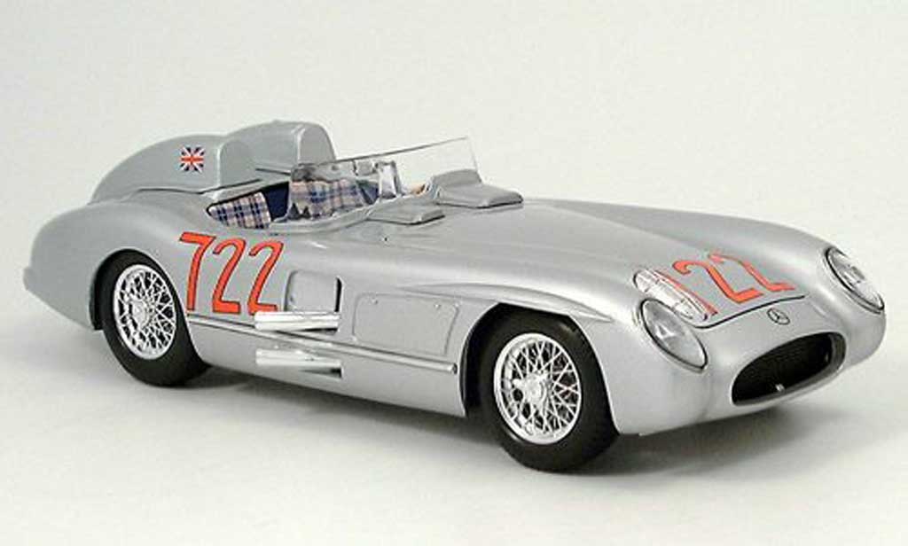 Mercedes 300 SLR 1/18 Burago SLR No.722 S.Moss / D.Jenkinson Mille Miglia 1955 modellino in miniatura