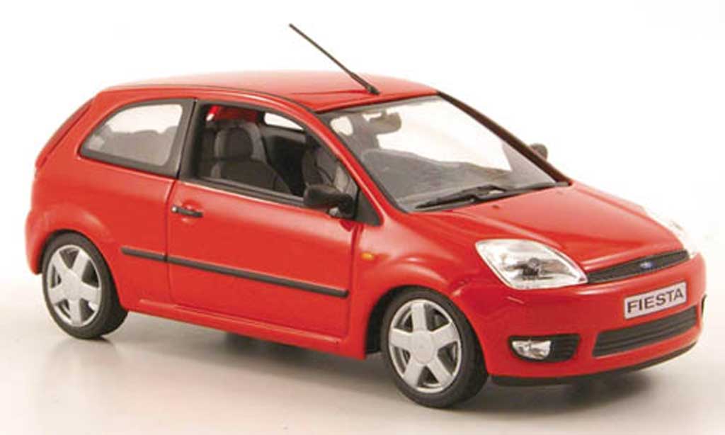 Ford Fiesta 2002 1/43 Minichamps 2002 rosso 3-portes modellino in miniatura