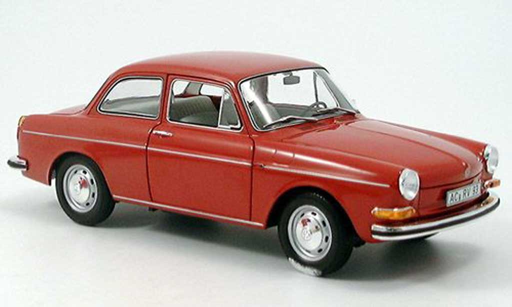 Volkswagen 1600 1/18 Minichamps l rosso 1970 modellino in miniatura
