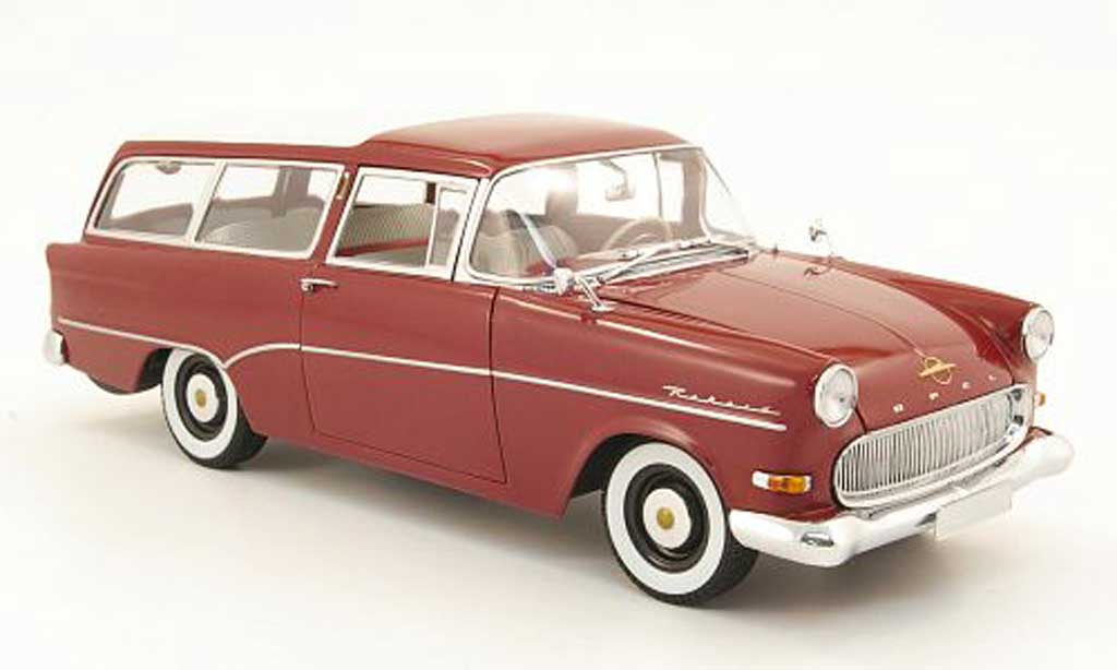 Opel Rekord 1/18 Minichamps p1 caravan rosso modellino in miniatura