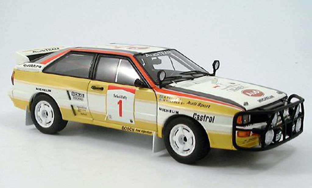 Audi Quattro Rallye 1/18 Autoart Rallye no.1 h. mikkola/a. hertz safari 1984 modellino in miniatura