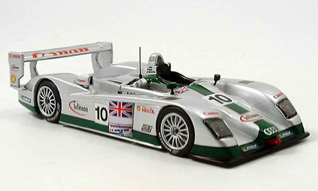 Audi R8 2003 1/43 IXO 2003 LM Biela McCarthy Salo No. 10 modellino in miniatura