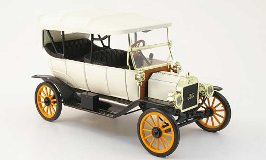 Ford Model T 1/18 Eagle touring bianco/nero 1913 modellino in miniatura