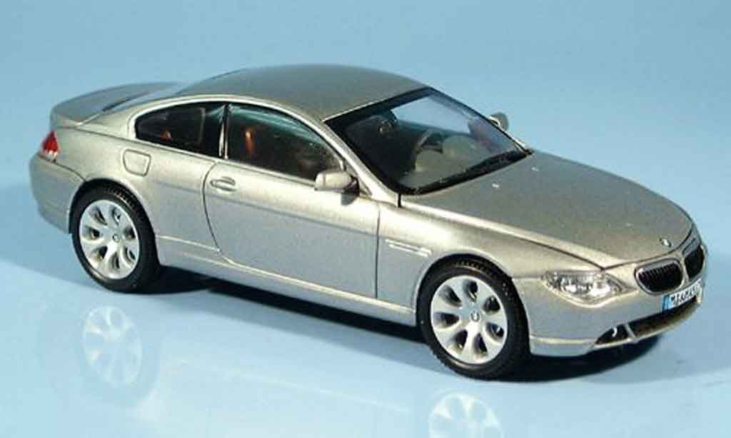 Bmw 635 E63 1/43 Kyosho E63 d Coupe grigio metallisee 2003 modellino in miniatura