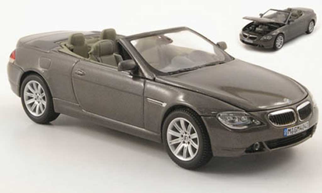 Bmw 630 E64 1/43 Kyosho E64 Cabrio grun-grigio 2004 modellino in miniatura