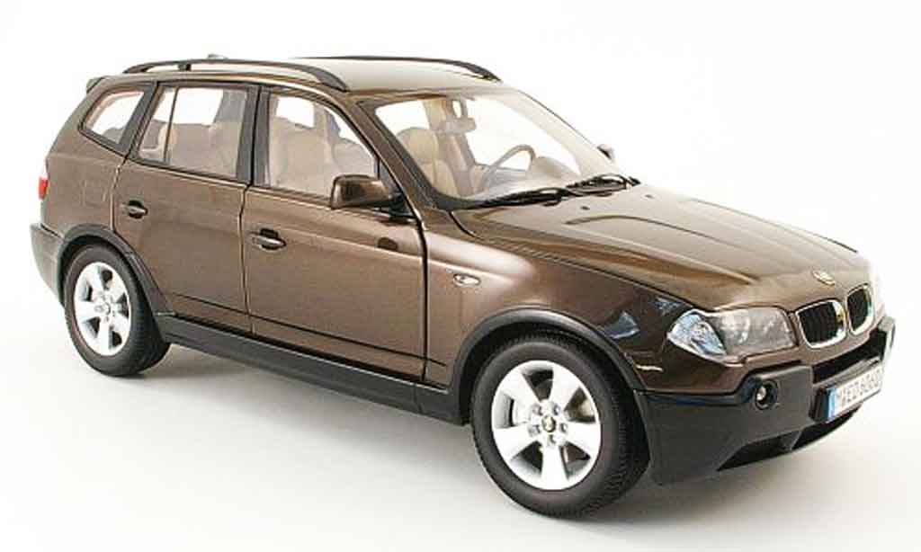 Bmw X3 E83 1/18 Kyosho E83 marronee 2003 modellino in miniatura