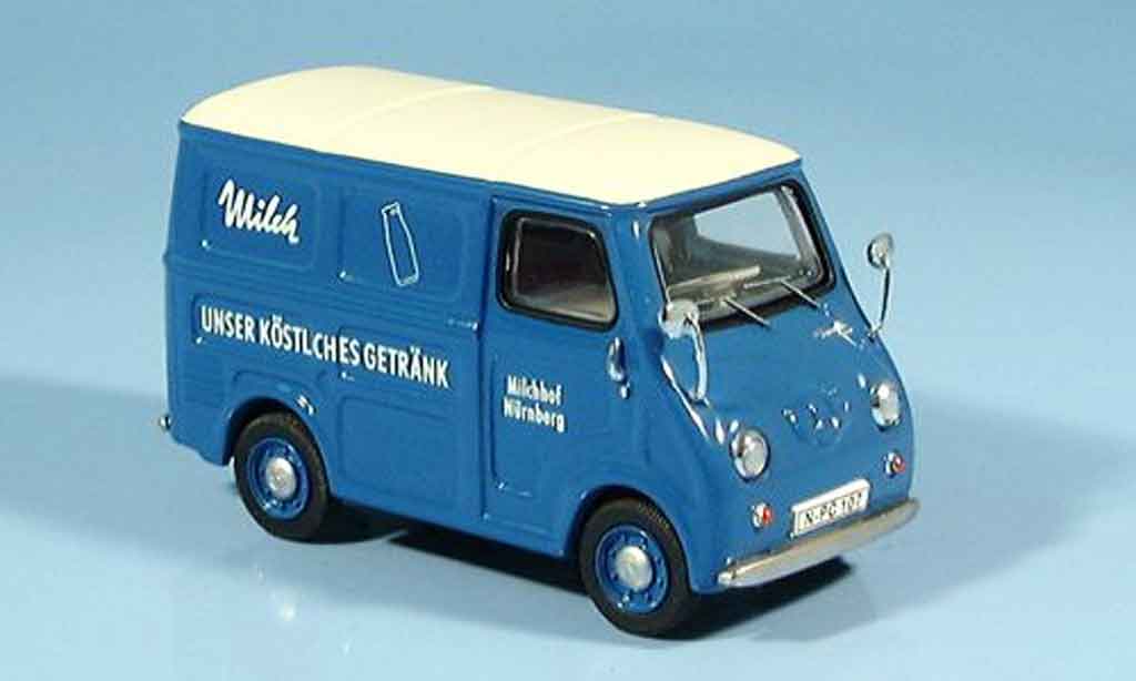 Goggomobil TL 1/43 Premium Cls 250 Kasten Milchhof blu modellino in miniatura