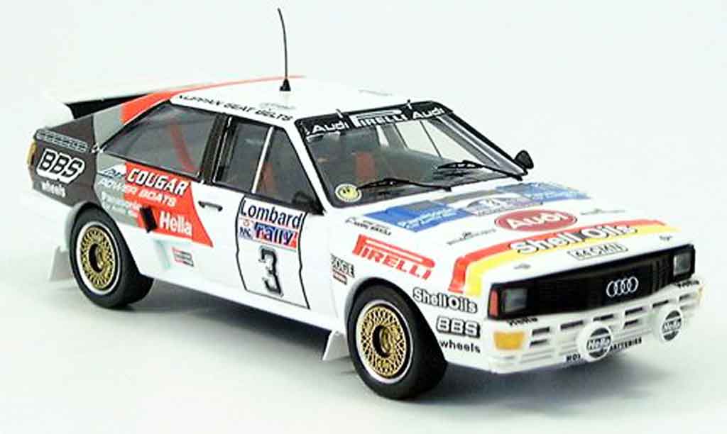 Audi Quattro 1/43 Trofeu No.3 Mikkola Hertz RAC Rally 1984 modellino in miniatura