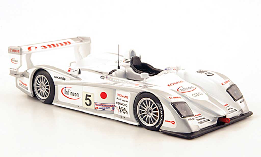 Audi R8 LMS 1/43 IXO LMS No.5 Team Sport Japan 24h Le Mans 2003 modellino in miniatura