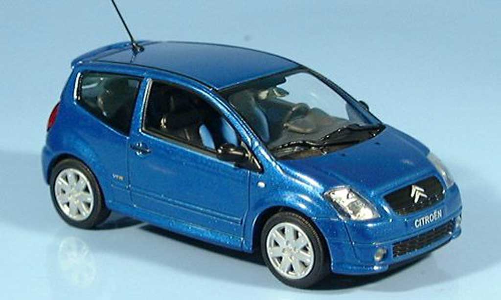 Citroen C2 1/43 Norev blu 2003 modellino in miniatura