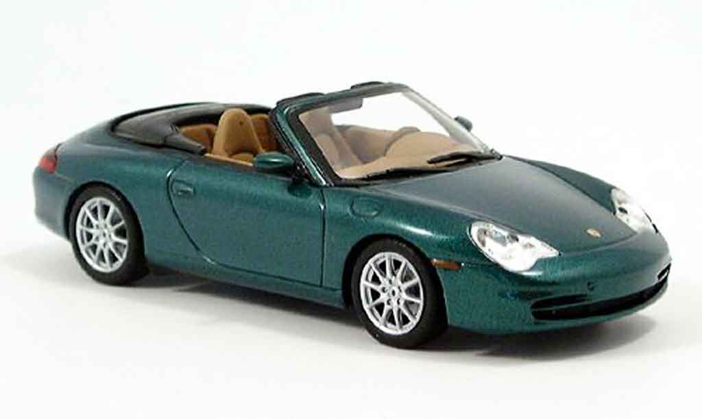 Porsche 996 Cabriolet 1/43 Minichamps Cabriolet grun 2001 modellino in miniatura