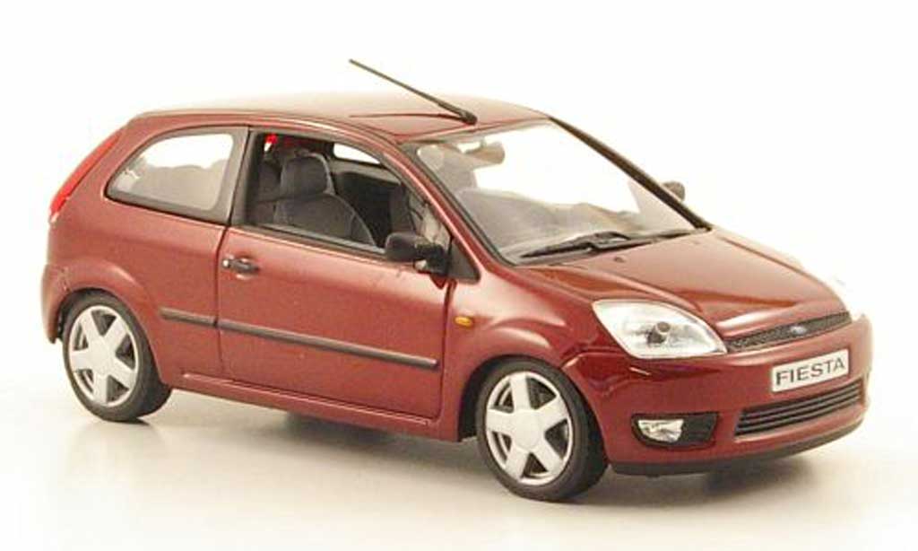 Ford Fiesta 2002 1/43 Minichamps 2002 met. rosso modellino in miniatura