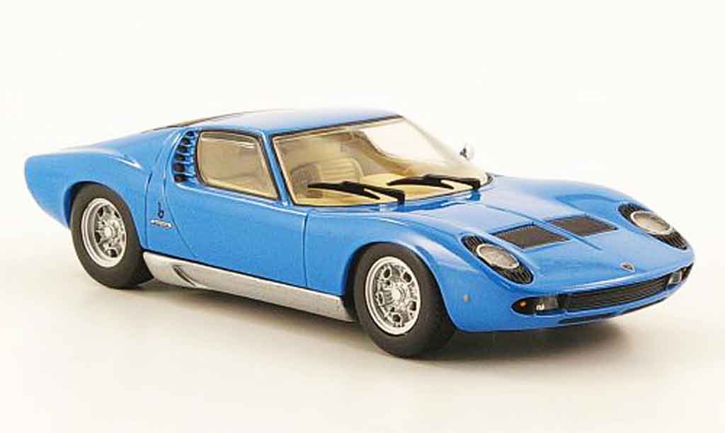 Lamborghini Miura 1/43 Minichamps blu 1966 modellino in miniatura
