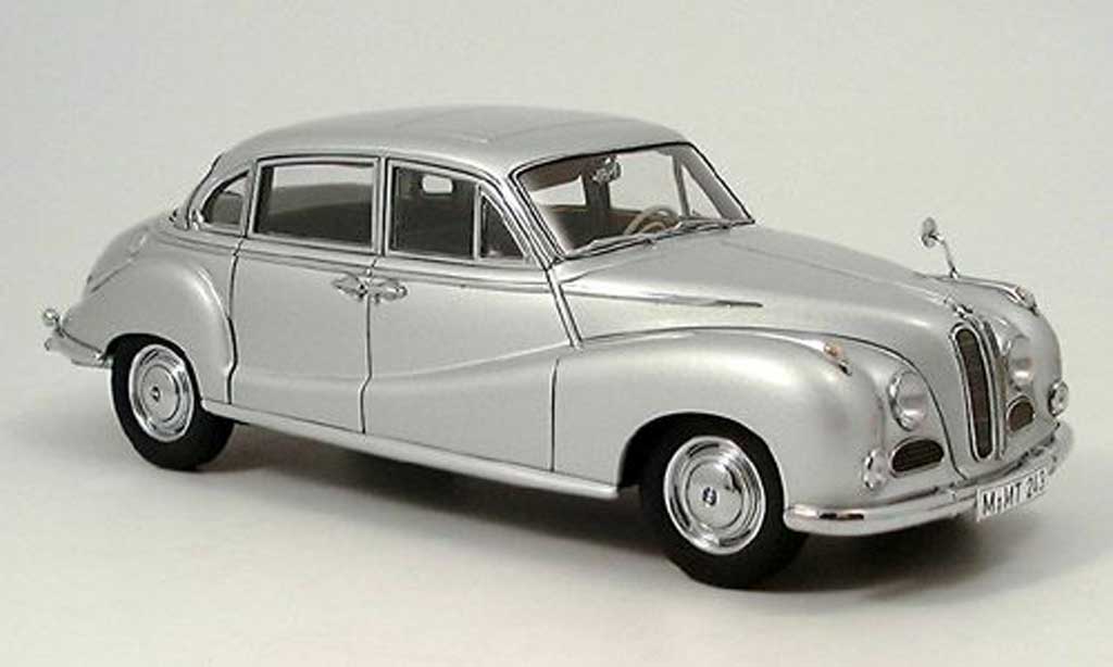 Bmw 502 1/18 Autoart limousine v8 grigio bianco 1962 modellino in miniatura