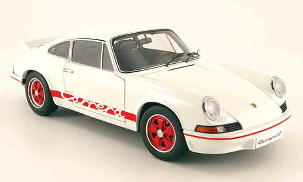 Porsche 911 RS 1/18 Autoart RS 2.7 carrera bianco/rosso 1973 modellino in miniatura