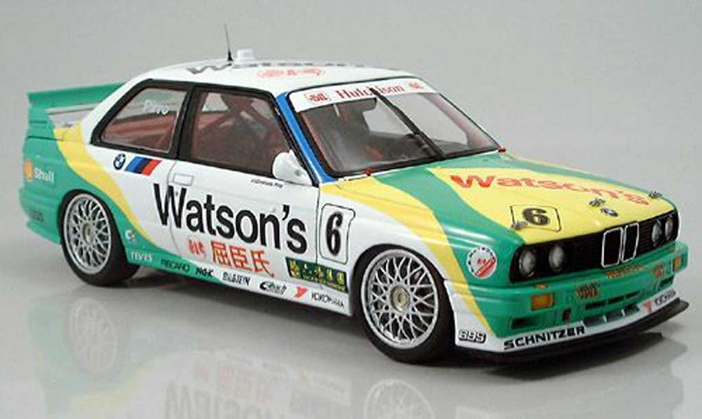 Bmw M3 E30 1/18 Autoart E30 macau pirro no. 6 1991 modellino in miniatura
