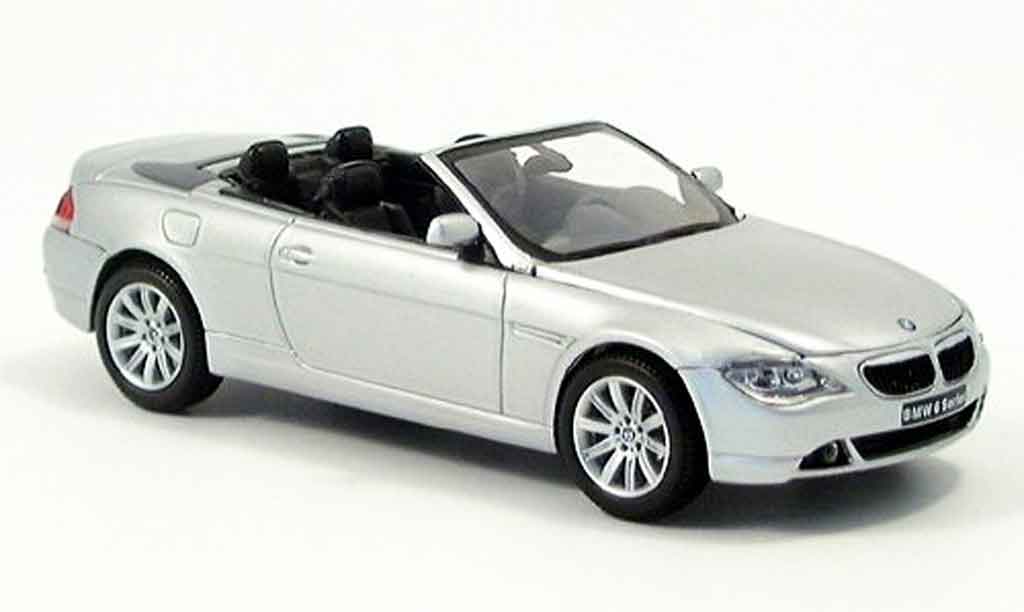 Bmw 645 E64 1/43 Kyosho E64 CI Cabriolet grigio metallisee Verdeck liegt bei modellino in miniatura