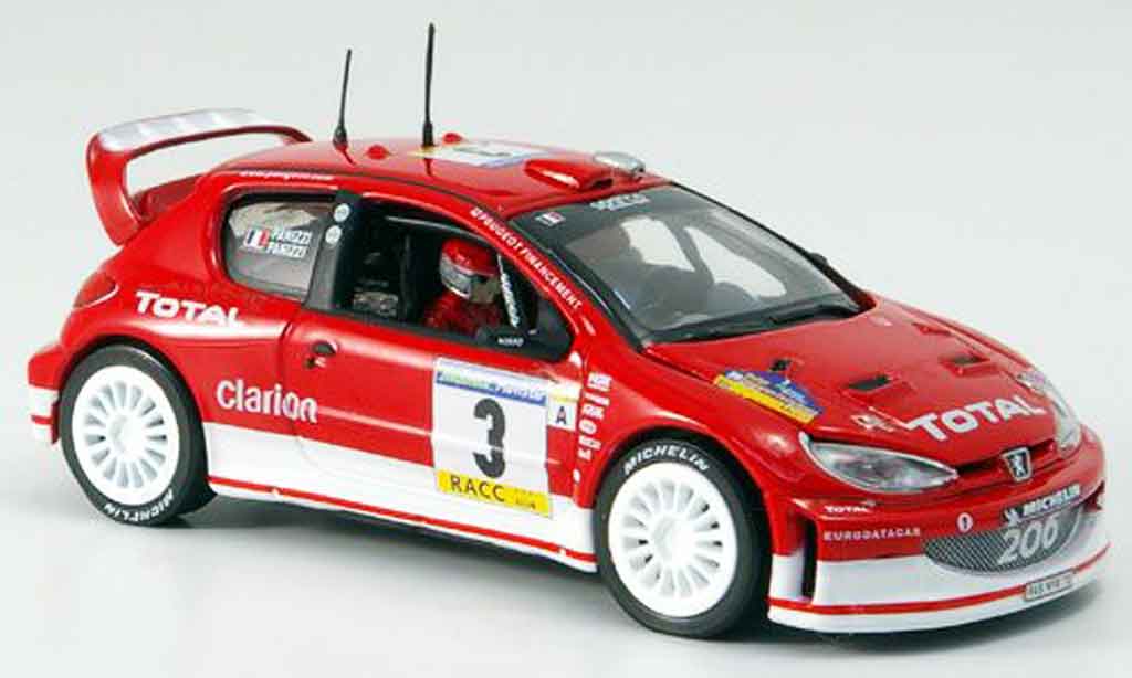 Peugeot 206 1/43 Vitesse sieger spanien g. panizzi no. 3 2003 modellino in miniatura